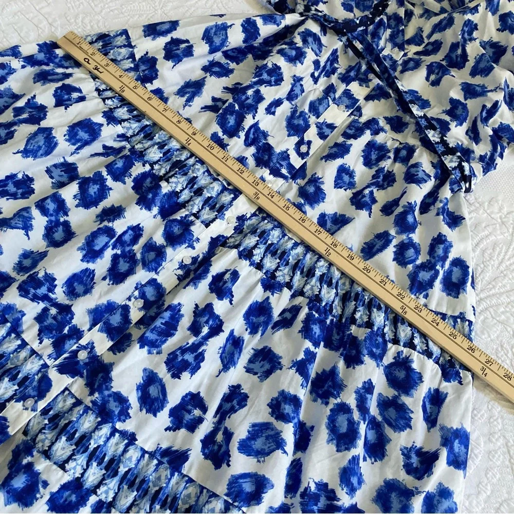 Abercrombie & Fitch Blue and White Printed Maxi Dress